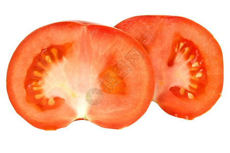 白背景孤立的切红西番茄营养藤蔓食欲图片