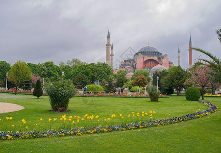 宗教苏菲亚东照片于2015年4月在土耳其伊斯坦布尔拍摄图片