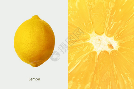 水果自然冰沙由柠檬制作的创意布局图片