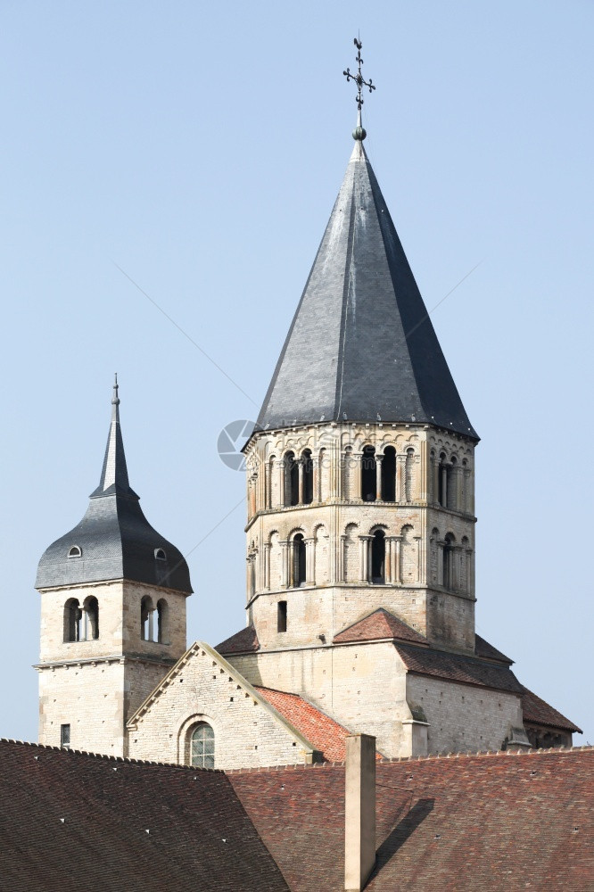 宗教城市法国伯根迪的克莱尼修道院索恩卢瓦尔河图片