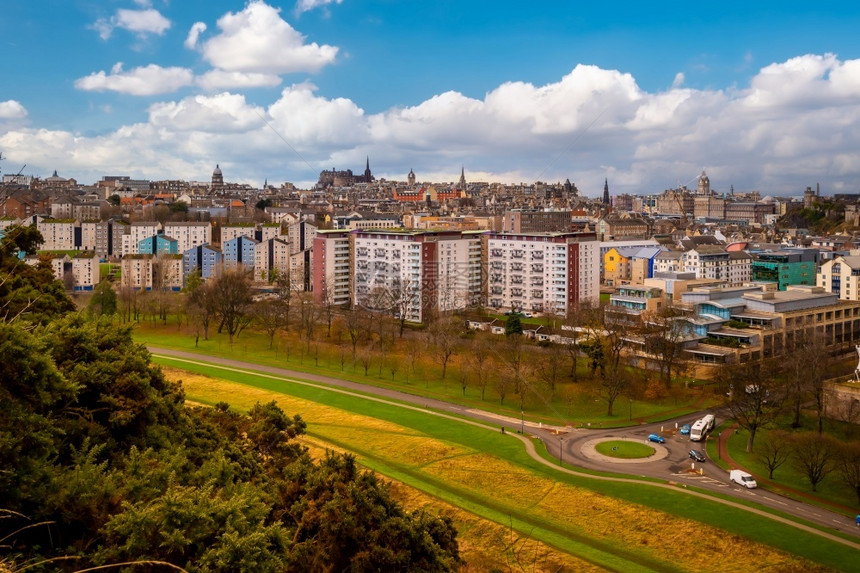 苏格兰旧城爱丁堡市天线风景王国目的地欧洲图片