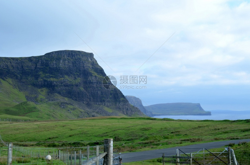 斯凯苏格兰NeistPoint美丽的海悬崖和风景高地优美图片