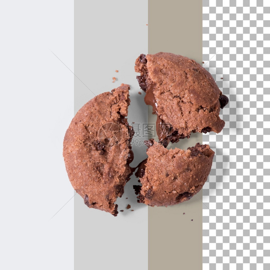 自制巧克力薯片Cookie孤立最佳糖果冢图片