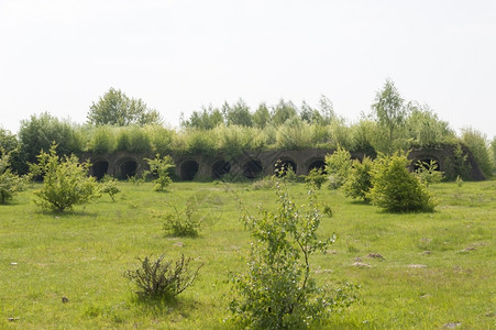 坑河圆形的农村地貌荷兰制砖厂传统壁炉地点图片
