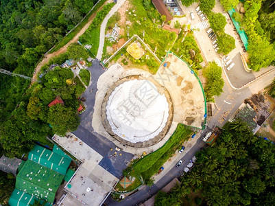 GoldenBigbuddha雕像空中观视泰国普吉景太阳旅游图片