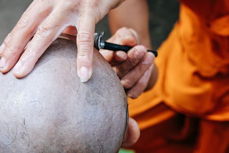 职业剃头发的仪式佛教徒节日水平成人背景图片