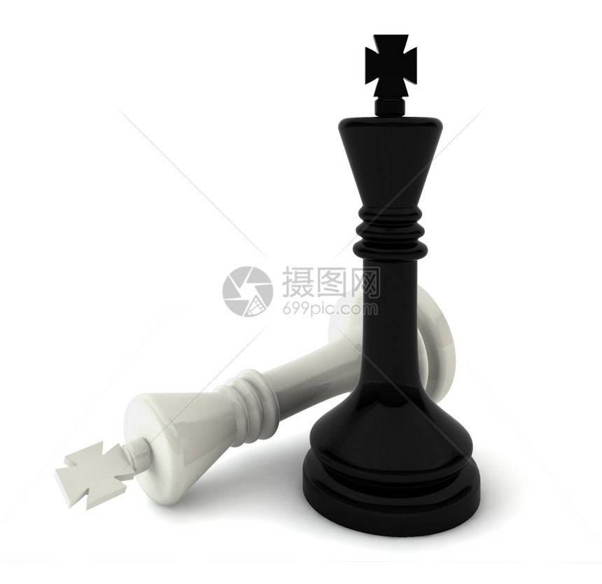 领导使成为聪明的两个象棋王3d图片