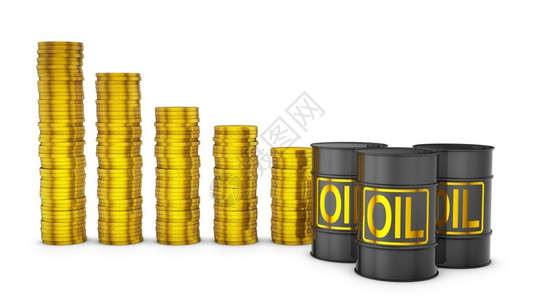 加仑硬币和一桶3d型石油行业气体美元设计图片