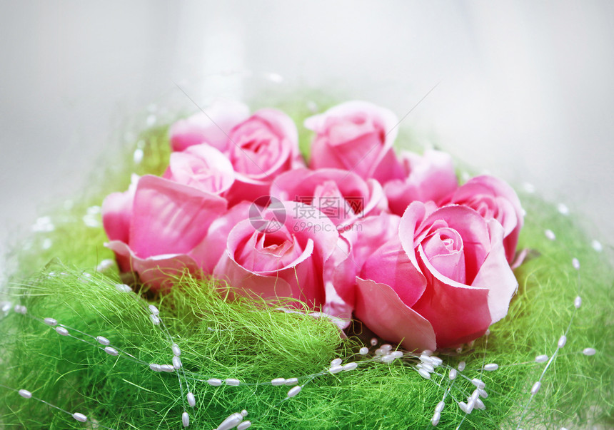 女婚礼的花束玫瑰鲜的风景新娘人图片