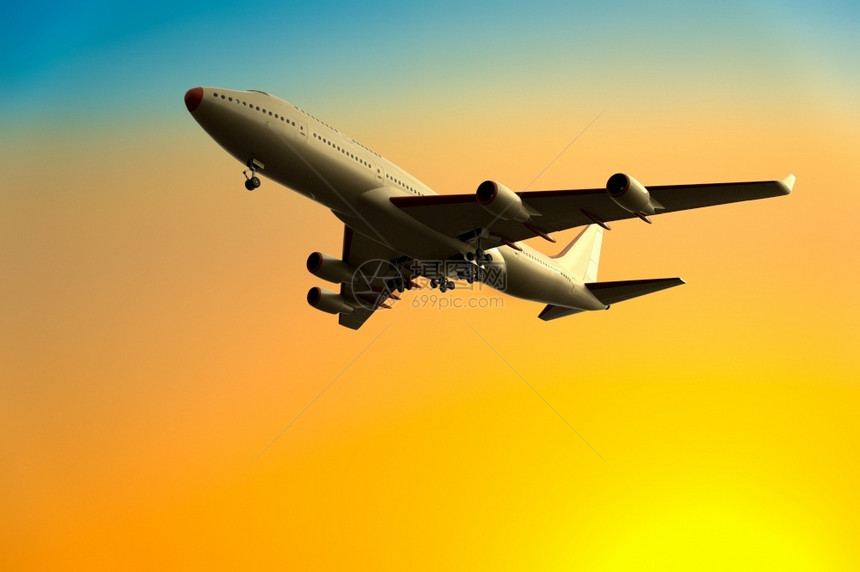 3D飞机起降的3D交接旅游在路上多于图片