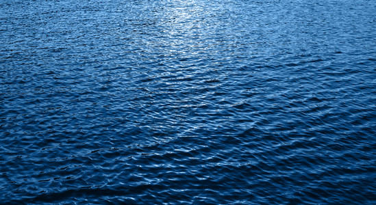 湖洪水体液小浪在海流中移动蓝海水中是深夜太阳蓝色海水TrindyBanner与20年的颜色变化小水波正在移动20年的颜色经典蓝纹背景图片