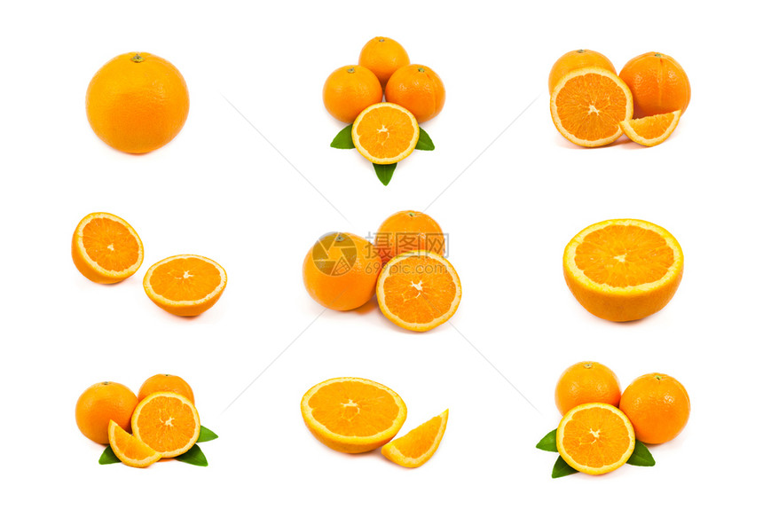 单身的有机清爽白色背景上孤立的橙色混合体图片