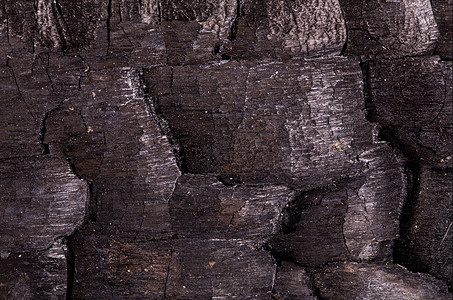 有质感的碳木头炭封作为背景图片