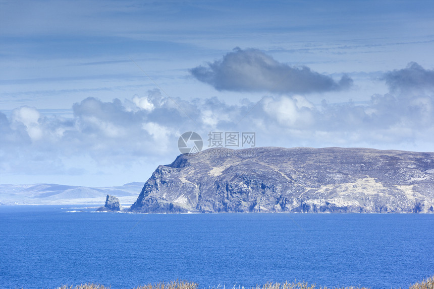 海景爱尔兰的FanadHead爱尔兰一幅美丽的海岸景象吸引力旅游图片
