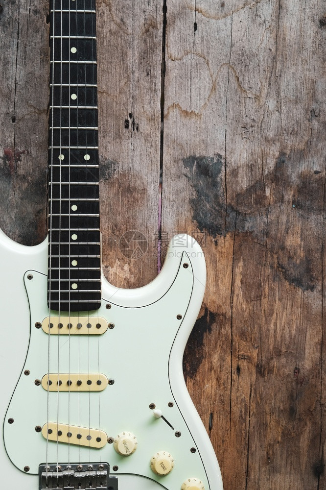 木头颜色白电吉他岩石图片