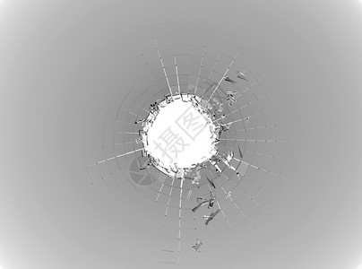 破碎的锋利犯罪碰撞中间有碎裂或破的白玻璃孔保险设计图片
