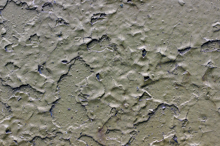 材料盘子丘陵旧绿色金属背景有剥皮和破碎的油漆涂料图片