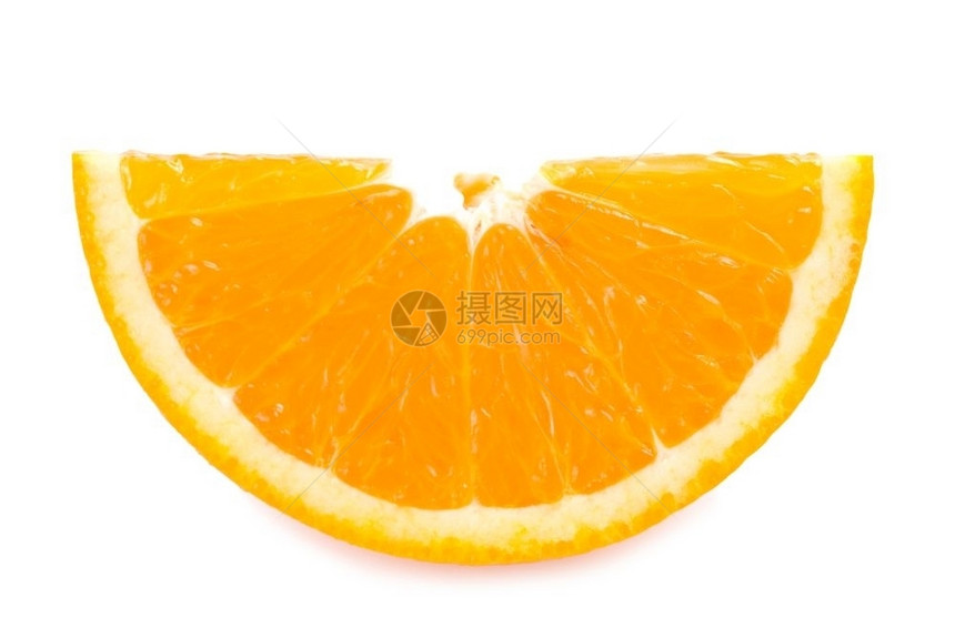 茶点沙拉维他命白色背景的新鲜橙子水果片图片