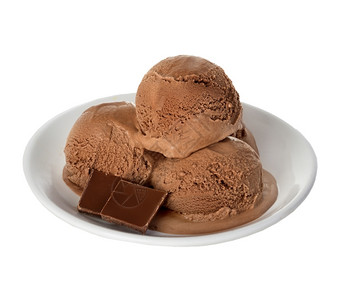 孤立的巧克力冰淇淋圣代工作室最佳图片