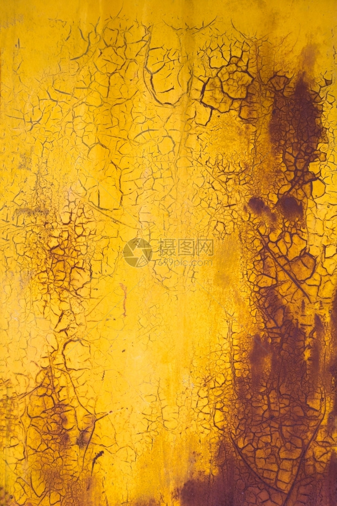 抽象的黄色和紫有裂缝刮痕的黄色紫框架的图片