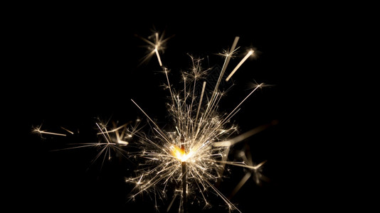凯斯威克周年纪念日有的威克很多火花在黑色背景上喷出新的抽象设计图片