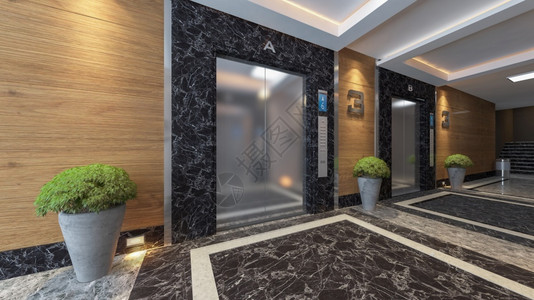 现代金属电梯设计构想3dMidition屋装饰风格抽象的图片