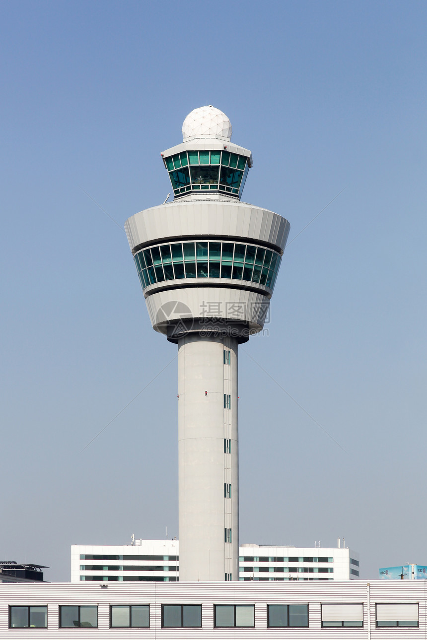荷兰阿姆斯特丹机场Schiphol的空中交通管制塔台旅游商业乘客图片