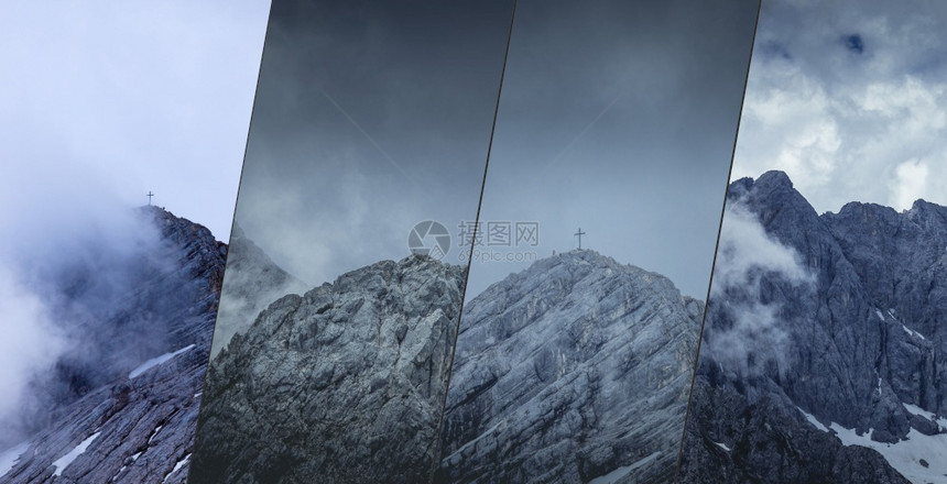 户外旅行蒙阿尔卑斯山的福吉峰图片