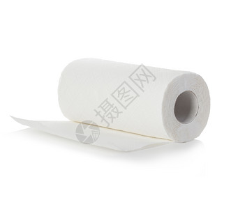 厨房纸巾家管子国内的在白色背景上被孤立的纸巾卷设计图片