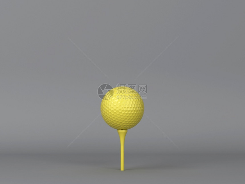 Golf球最小场景3d插图自然领域高尔夫球图片