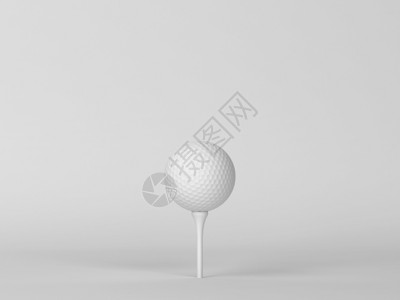 Golf球最小场景3d插图使成为玩绿色图片