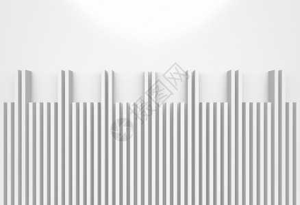 数据墙图表3d代现白色长条边墙壁设计年背景几何的木头插画
