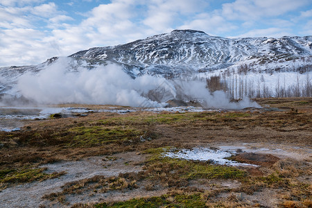 冰岛豪卡达卢尔美丽风光图片