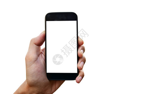 电子的白色触碰手持背景的移动智能手机图片