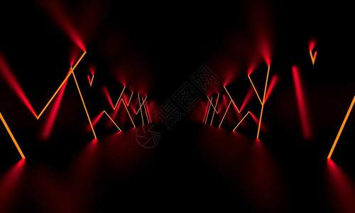 俱乐部向量火花3D暗室的红激光照灯图片