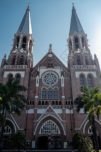 塔缅甸仰光圣玛丽斯柯大教堂英石老的图片