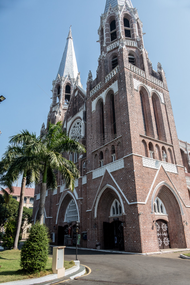 建筑学旅游缅甸仰光圣玛丽斯柯大教堂图片