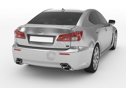车银优汽车黑暗的轮白色银有玻璃背向右侧视图3D设计图片