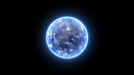闪耀能量球运动图形蓝色地球行星现代的丰富多彩图片