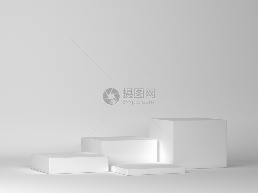 粉彩几何小样展示3D插图图片