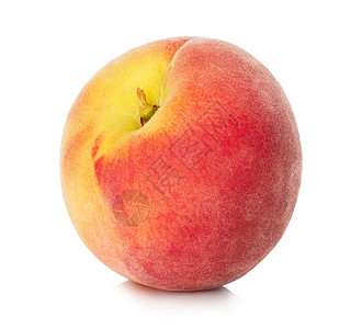 白背景孤立的桃子水果食物素主义者图片