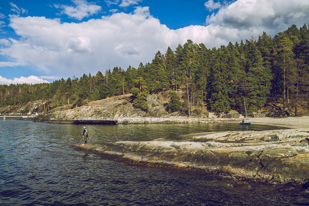 文化景观2014年奥斯陆诺维贾船只和木头旅游图片