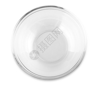 厨具盘子目的顶部空玻璃碟与白色背景隔离顶部的空玻璃碟与白色背景隔离图片
