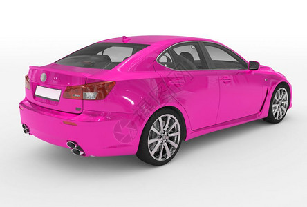 充满活力白色紫油漆透明玻璃背右侧视图3D驾驶可视化图片