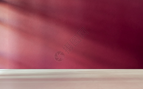 3d纹身素材广告在空房间里展示产品时通过窗口3D插图显示的光亮用灰混凝土地板在空房间显示红色纹身墙壁以显示您的产品聚光灯抽象的背景