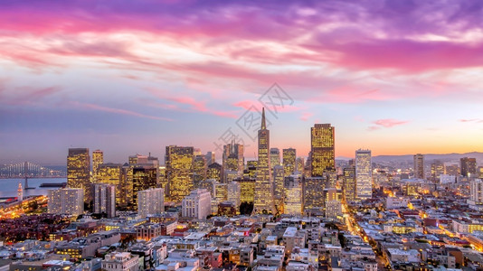 美国旧金山摩天大楼城市高清图片素材