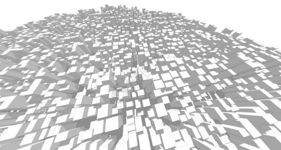 商业的建筑物线框架panorama建筑抽象3D插图建造图片