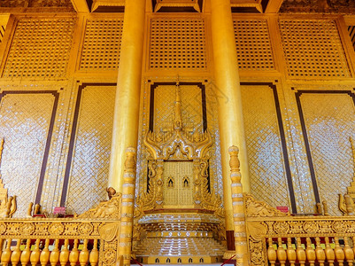 遗产缅甸KambozaThadi宫殿王亚洲人高清图片