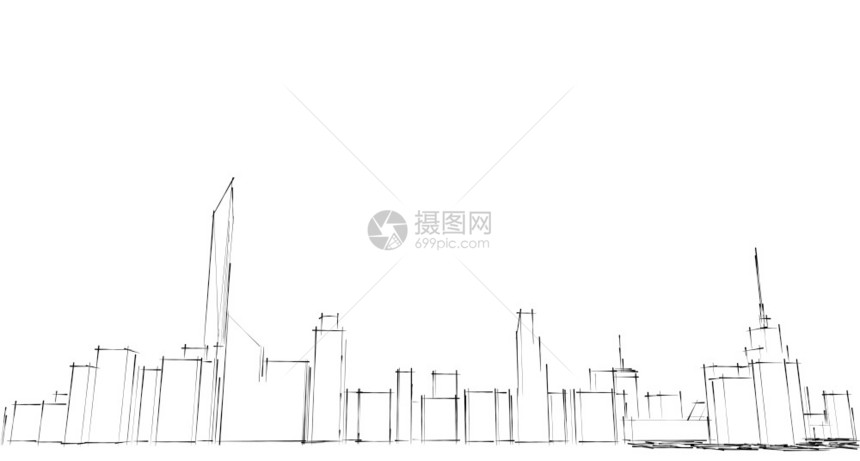 插图镇绘画3D摘要结构图解天梯几何图片