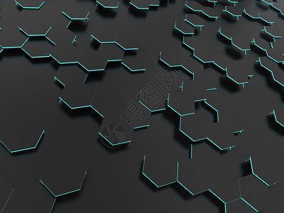 有创造力的摘要六边形3d背景技术细胞图片